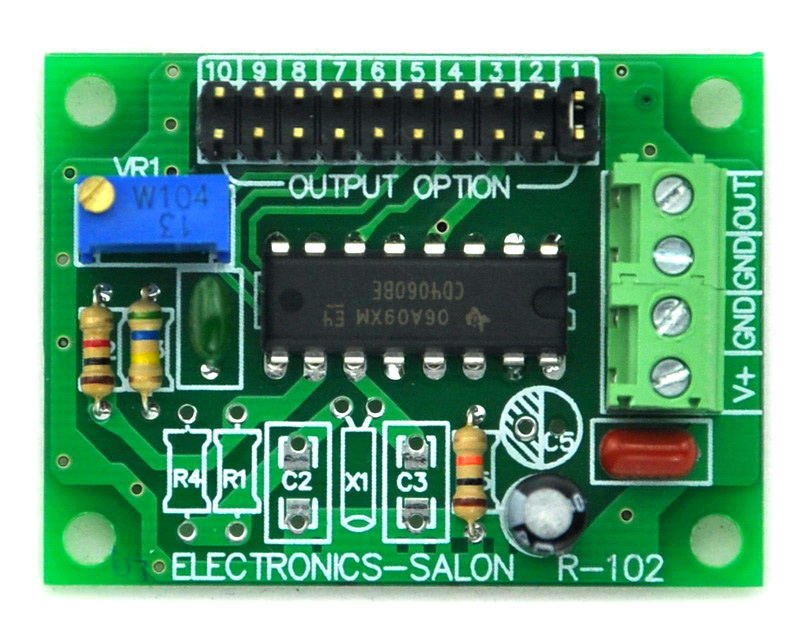 ELECTRONICSSALON Adjustable Low Frequency Square Wave Oscillator