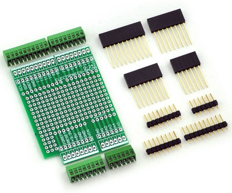 ELECTRONICS-SALON Prototype Screw Shield Board Kit For Arduino UNO R3 ...