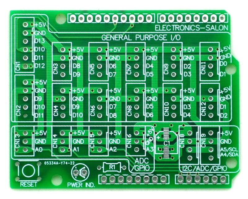 ELECTRONICS-SALON I/O Extension PCB for Arduino UNO R3 Board DIY ...