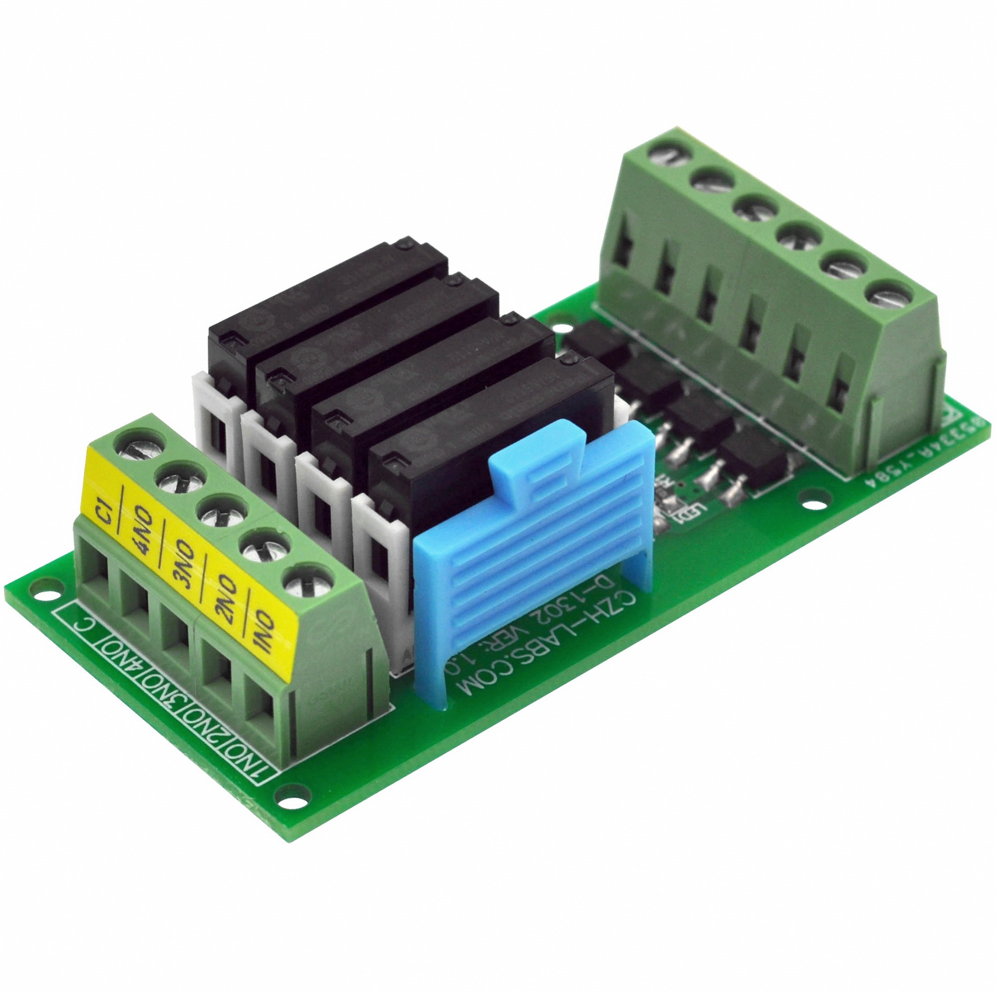 CZHLABS Passive DC12V 4 SPSTNO 5Amp APAN3112 Slim Power Relay Module.